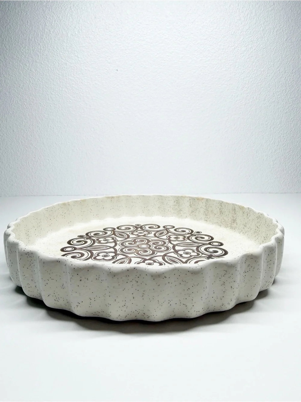 Vintage Biltons Celtic Rose Ironstone Pottery Quiche Pie Dish